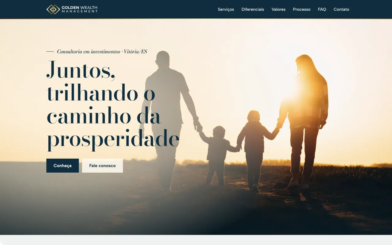 Site da Golden Wealth Management
