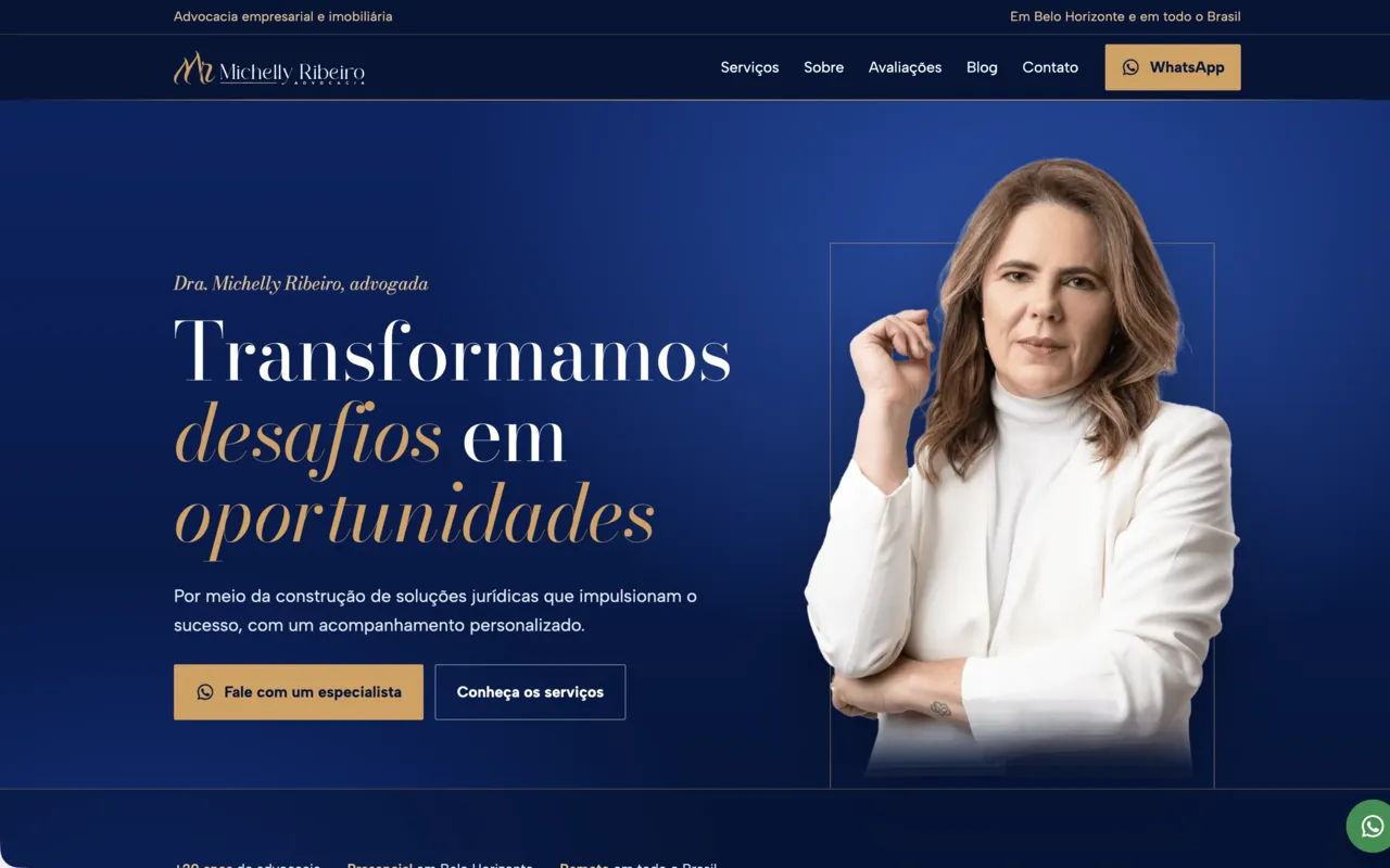 Site da Michelly Ribeiro Advocacia